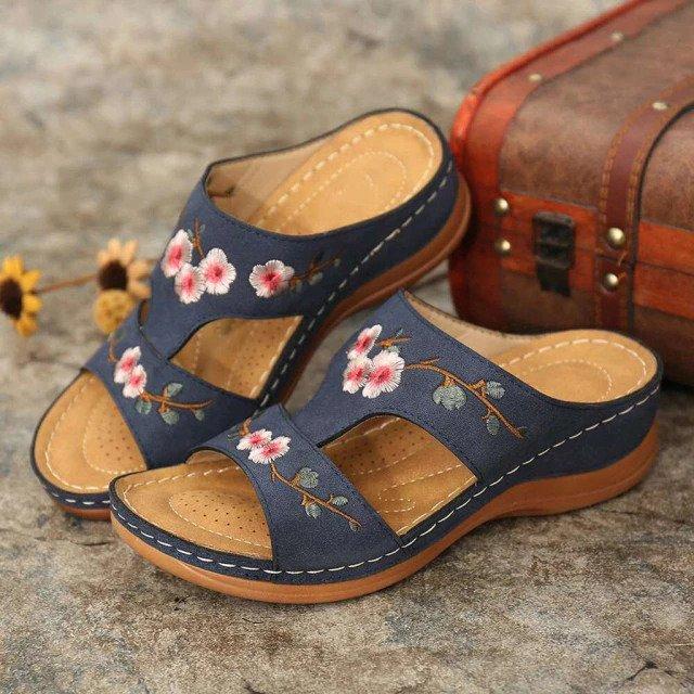 Sandales orthopédiques fleurs colorées femmes – Image 3