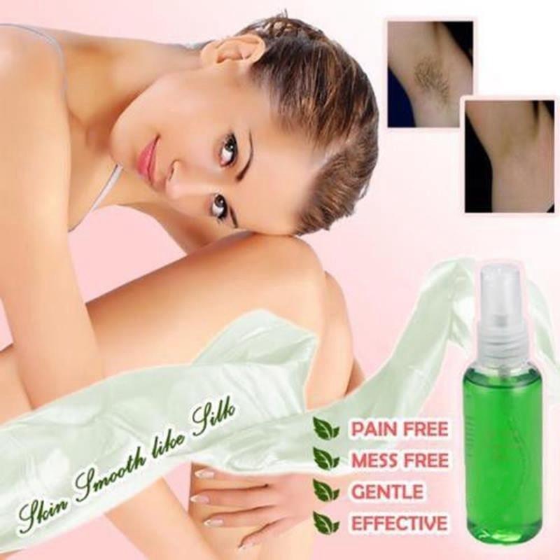 Spray d’épilation permanente 100 % naturel en presence du femme