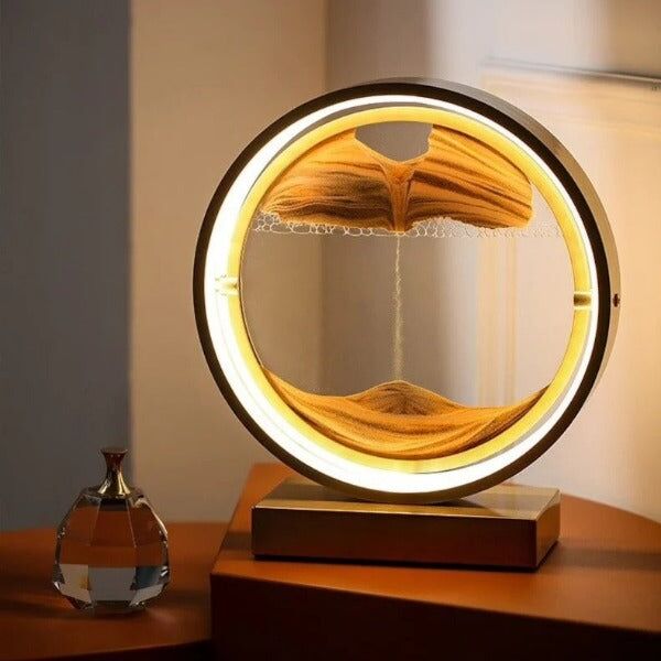 Tableau de sable en mouvement rond en verre 3D - Décoration de bureau – Image 13