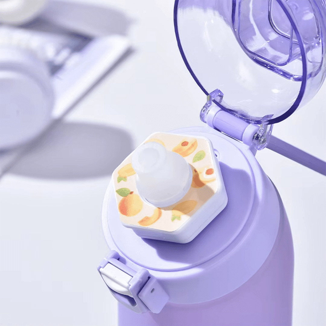Bouteille d'eau Air avec 7 capsules aromatisées aux fruits, sans BPA, gobelet sport 700 ml avec paille – Image 6