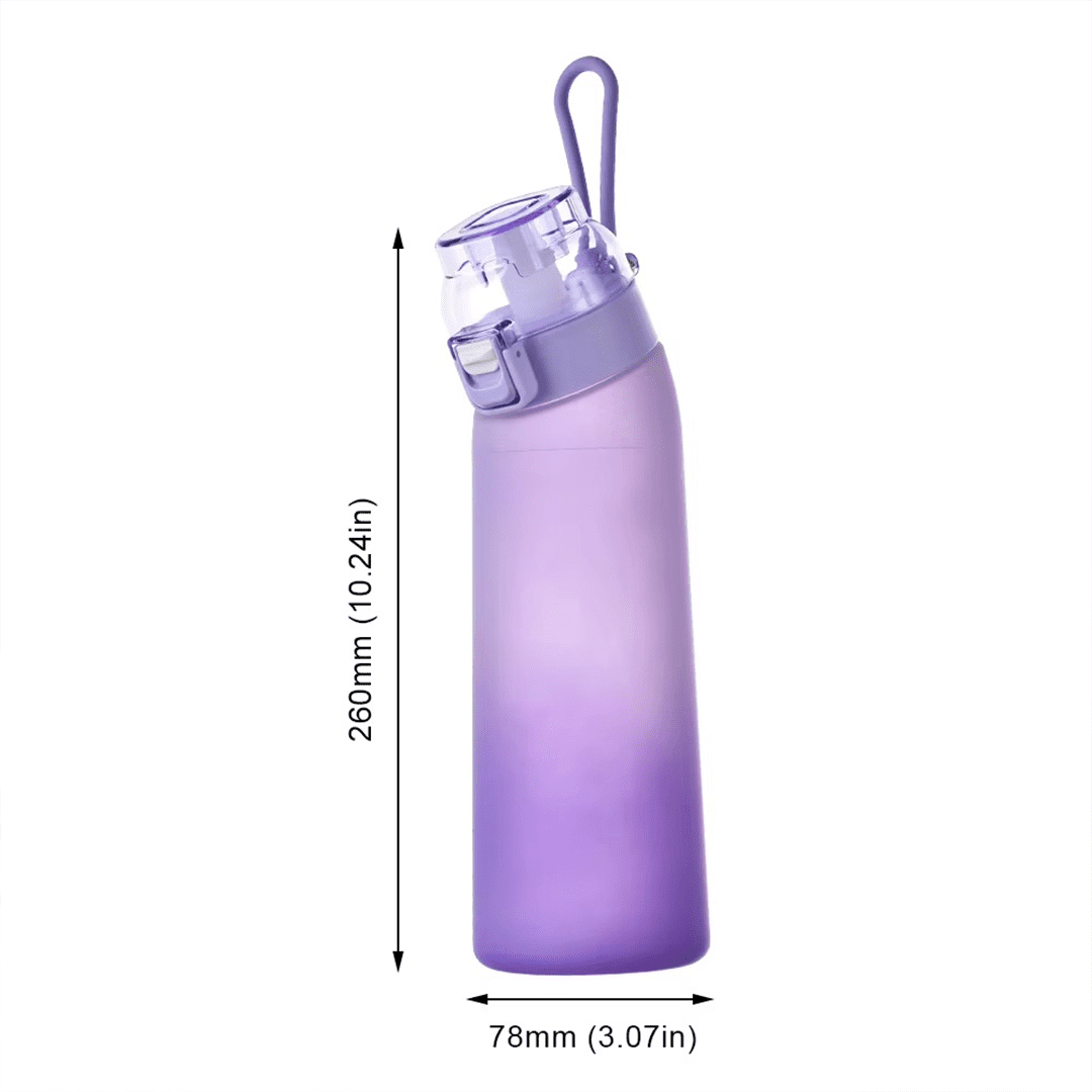 Bouteille d'eau Air avec 7 capsules aromatisées aux fruits, sans BPA, gobelet sport 700 ml avec paille – Image 11