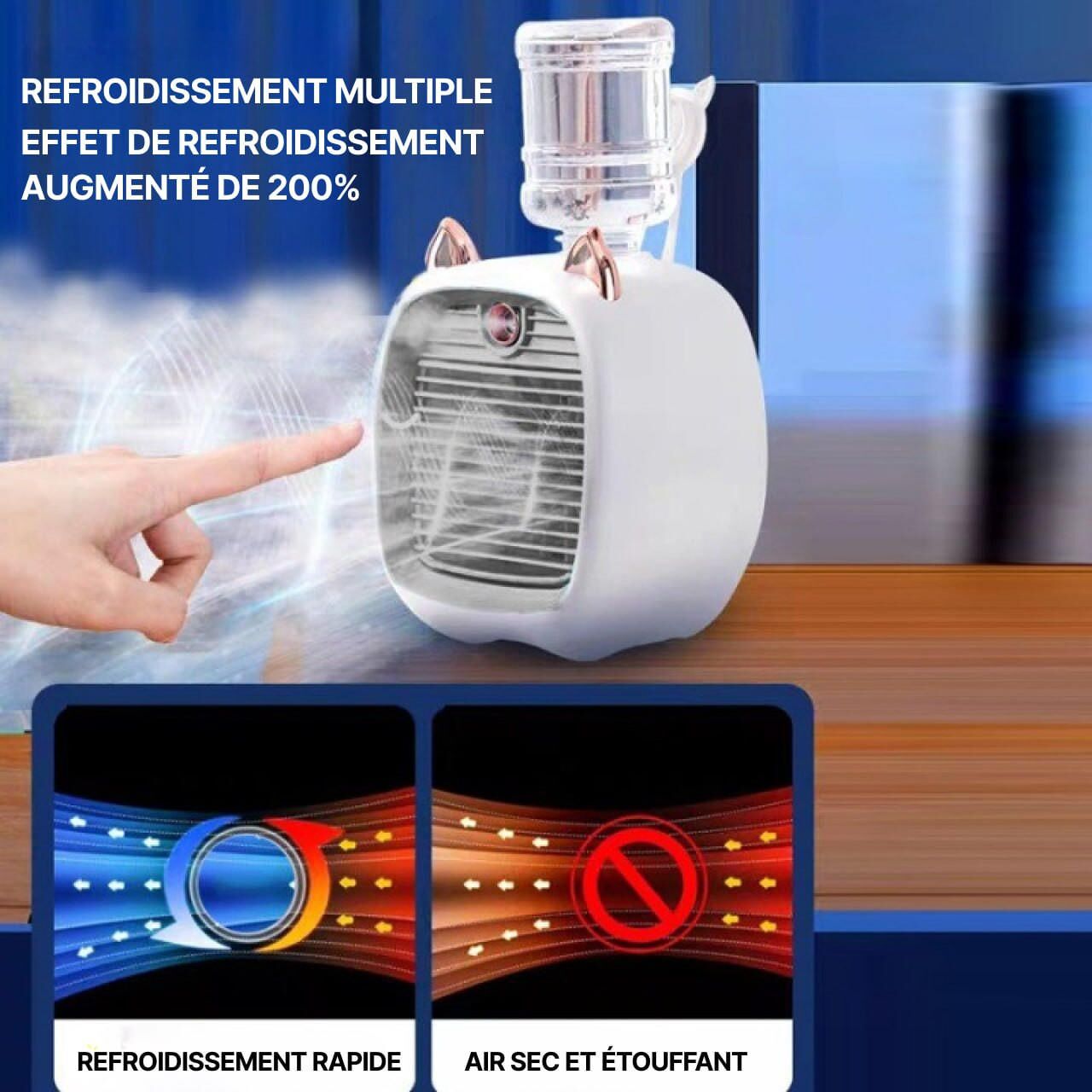 Mini ventilateur charge USB refroidissement par pulvérisation – Image 8
