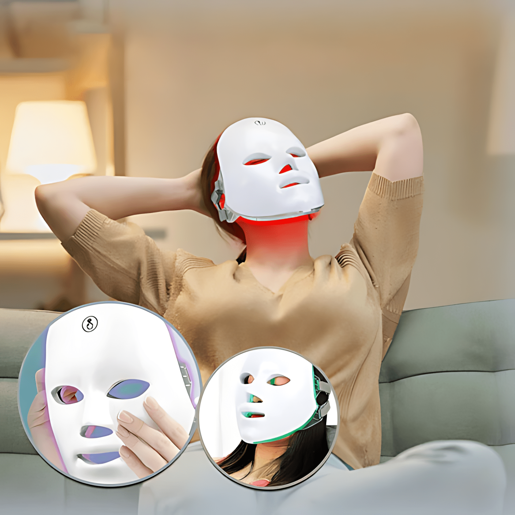 LED mask result on facial spots