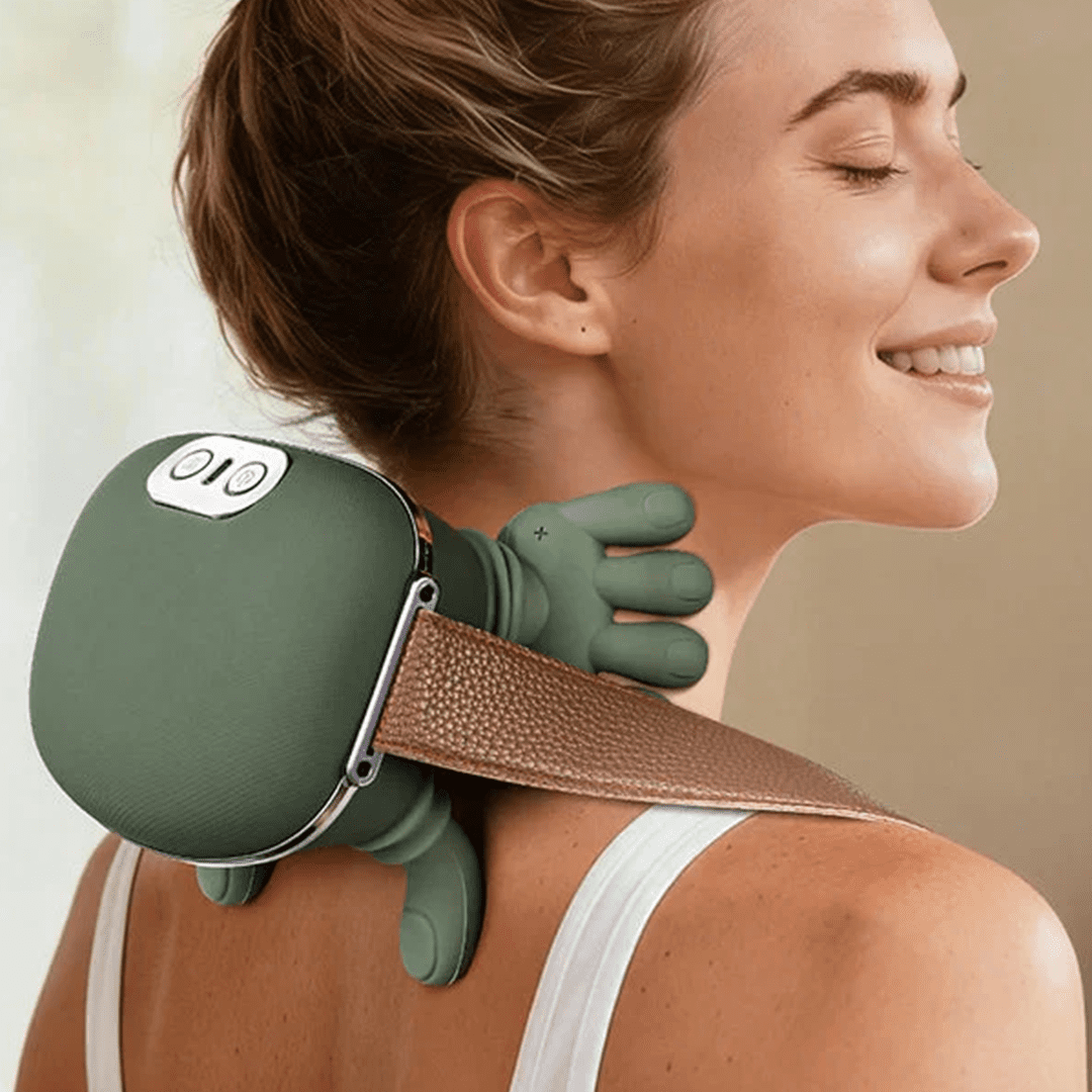Masseur Cervical Chauffant Infrarouge Sans Fil - Pétrissage Bionique Cou Épaules Dos Jambes, 3 Modes, Rechargeable – Image 5