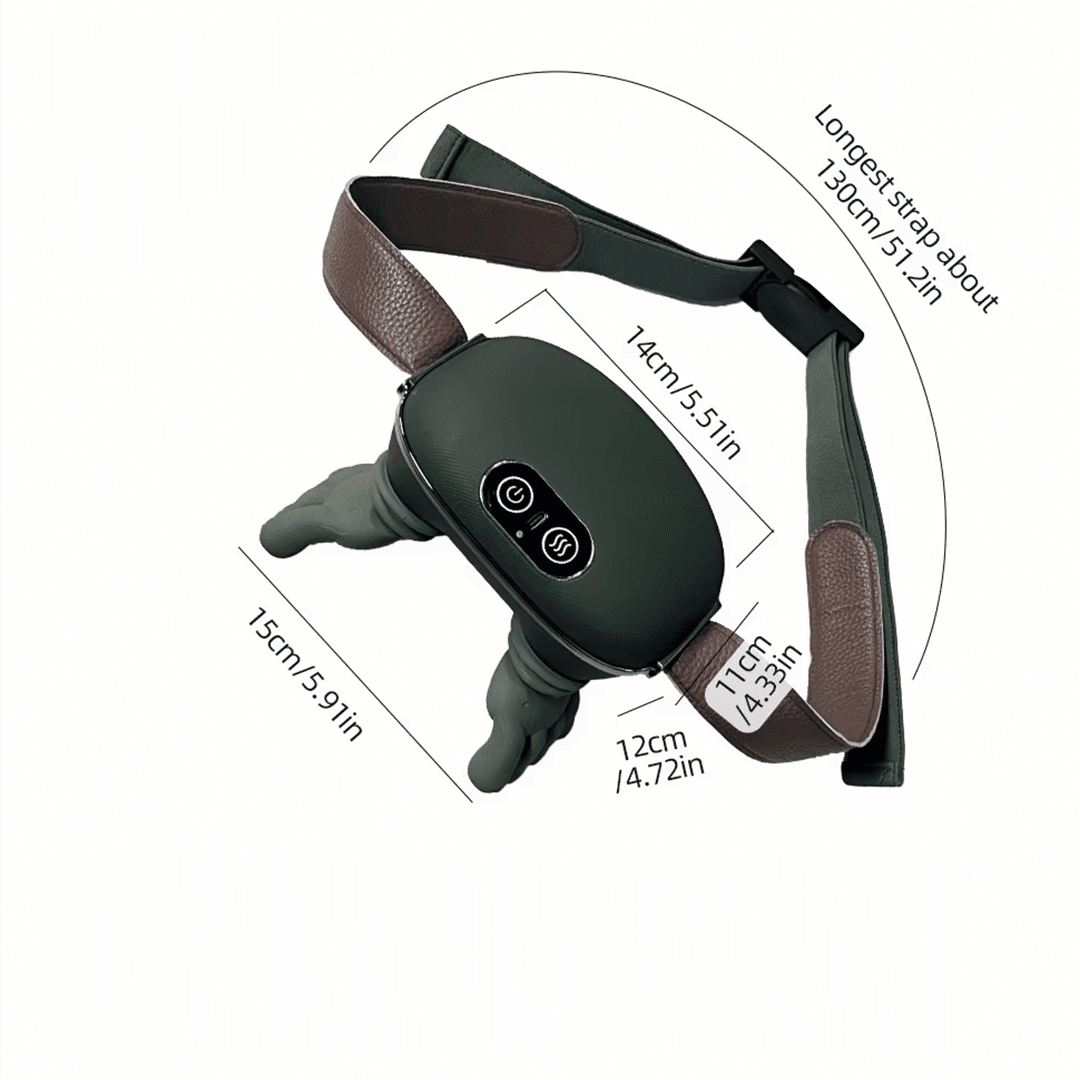 Masseur Cervical Chauffant Infrarouge Sans Fil - Pétrissage Bionique Cou Épaules Dos Jambes, 3 Modes, Rechargeable – Image 3