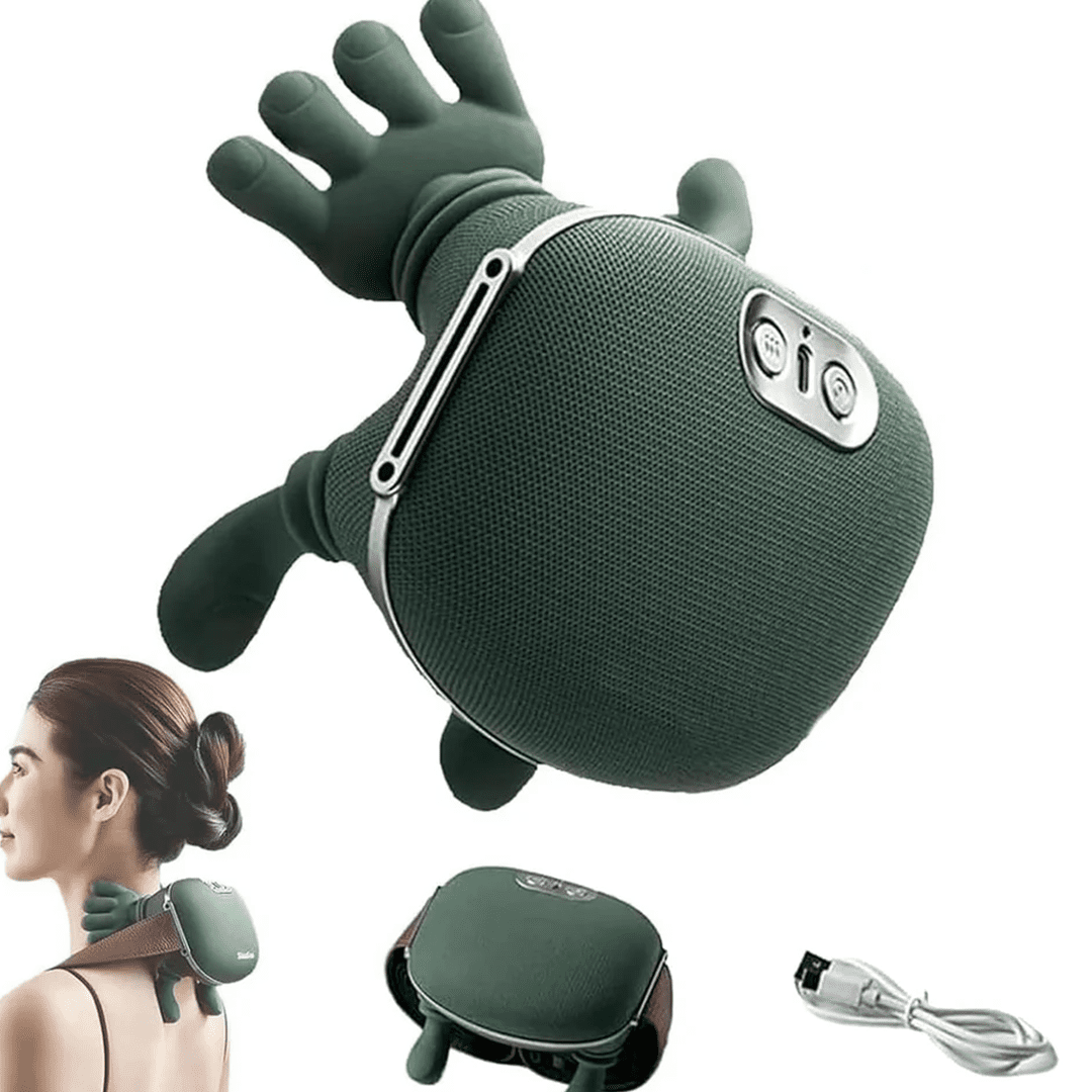 Masseur Cervical Chauffant Infrarouge Sans Fil - Pétrissage Bionique Cou Épaules Dos Jambes, 3 Modes, Rechargeable – Image 6