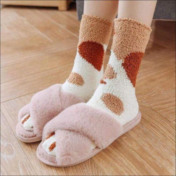 Chaussette chaude et épaisse 2 paires - chatette – Image 7
