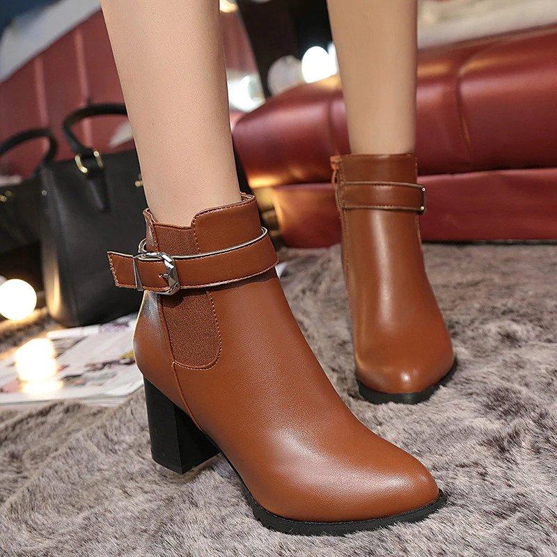 Bottines femme hiver talon haut – Image 3