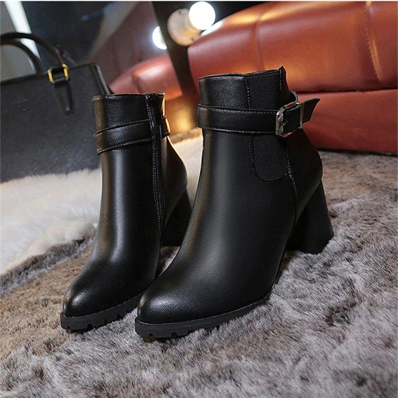 Bottines femme hiver talon haut – Image 4