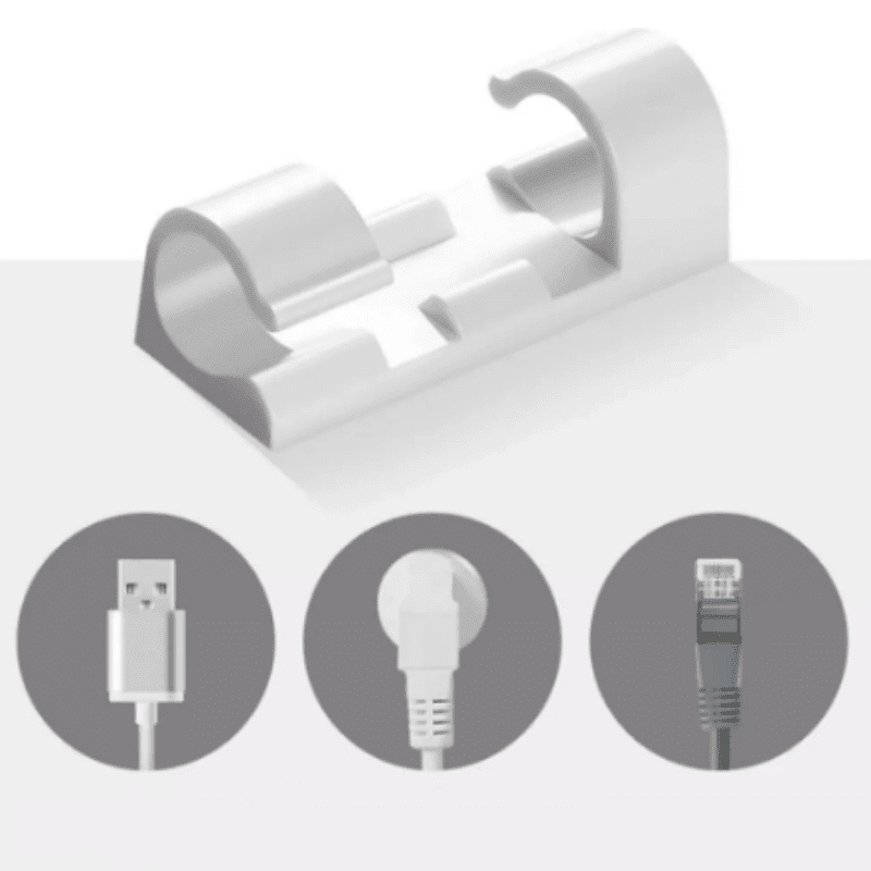 Serre-Fil Adhésif Organisateur de Câbles – Multi-Surface – Sécurité Maison & Bureau – 3x1x1 cm – hearea
