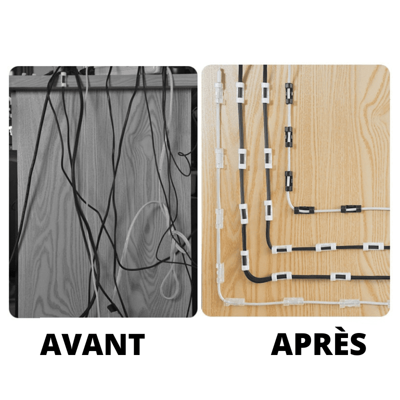 Serre-Fil Adhésif Organisateur de Câbles – Multi-Surface – Sécurité Maison & Bureau – 3x1x1 cm – hearea – Image 4