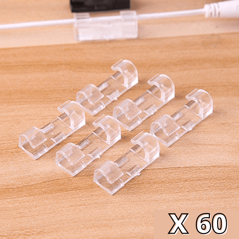 Serre-Fil Adhésif Organisateur de Câbles – Multi-Surface – Sécurité Maison & Bureau – 3x1x1 cm – hearea – Image 2