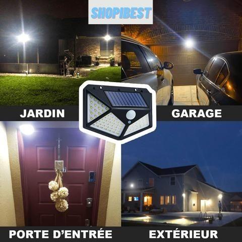 Lampe Solaire Extérieur 100 LED étanche 270° Détecteur de Mouvement – Image 3