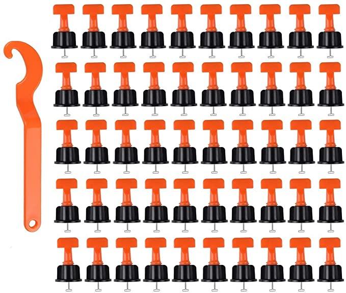 Kit de Cales de Niveau pour Carrelage Système de Nivellement 50 Pièces Réutilisables avec Clé Spéciale Pose Sol et Mur – Image 6