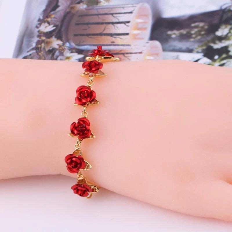 Bracelet rose pour femmes cadeaux de mariage – Image 7