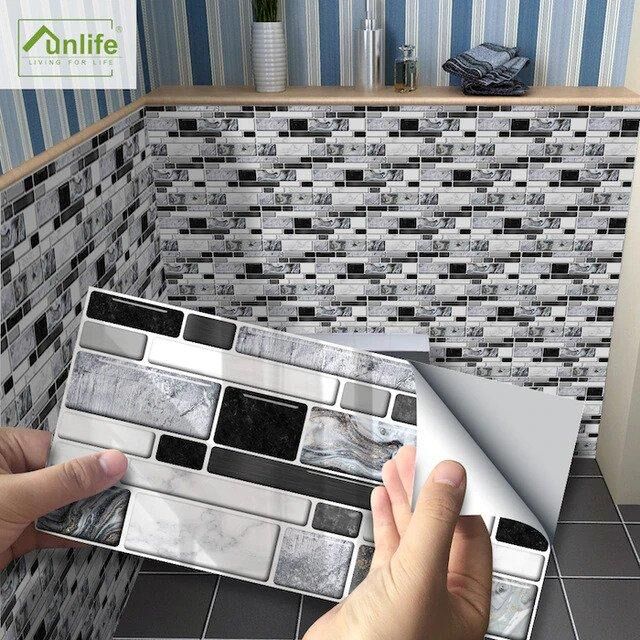 Faux carrelage adhésif pour cuisine salle de bains - funlife – Image 8