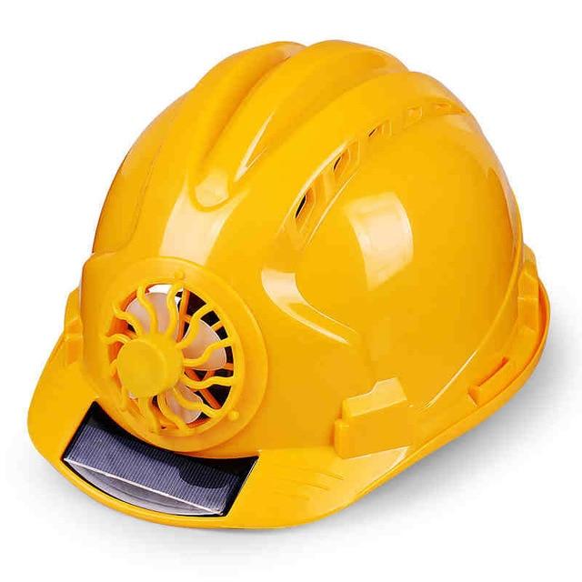 Casque de chantier résistant ventilateur à énergie solaire
