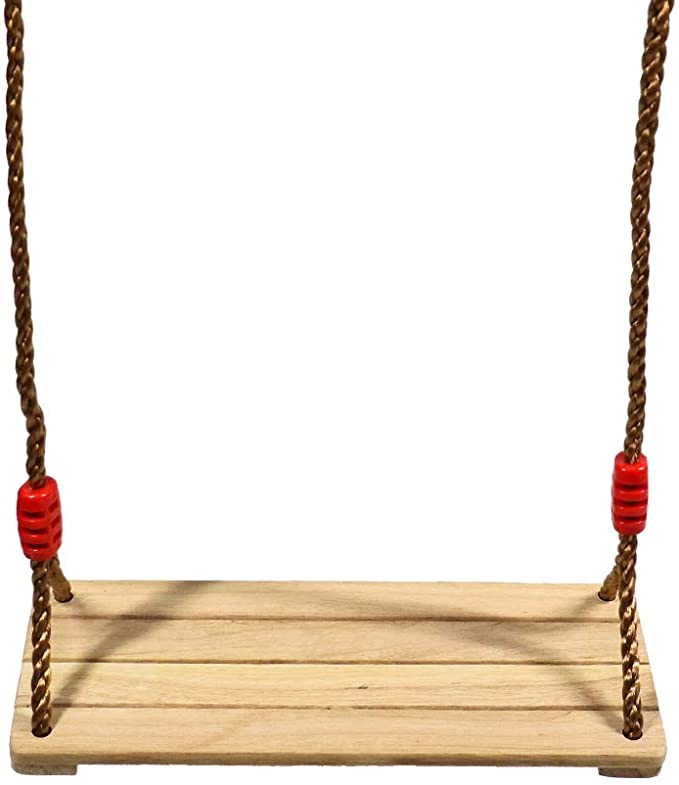 Siège balançoire en bois avec cordes