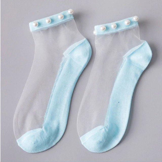 Chaussettes fines perlées pour femmes – Image 5