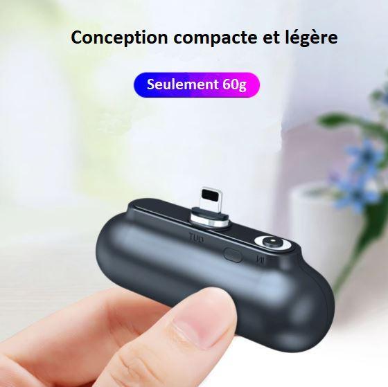 Snap n charge Mini chargeur Portable magnétique 3 en 1 Micro USB Type C 2600mAh – Image 9