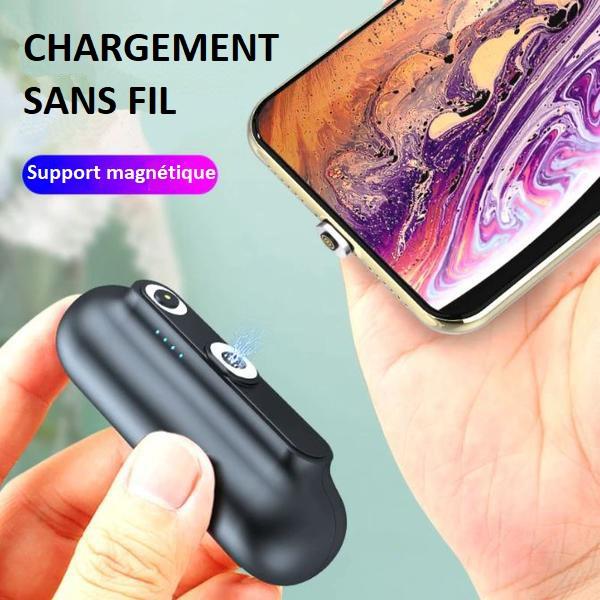 Snap n charge Mini chargeur Portable magnétique 3 en 1 Micro USB Type C 2600mAh – Image 13