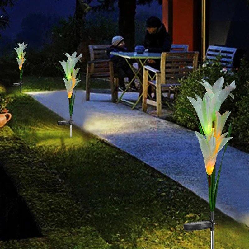 Lumière décorative solaire fleur de jardin – Image 4