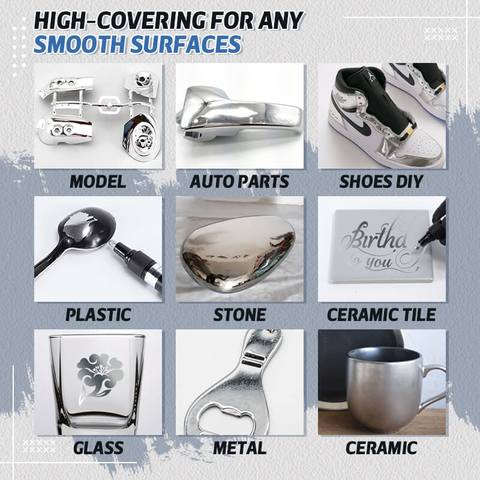 Marqueur miroir argent chrome – Image 6