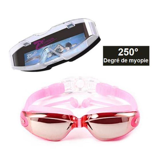 Lunettes de natation myopie rose