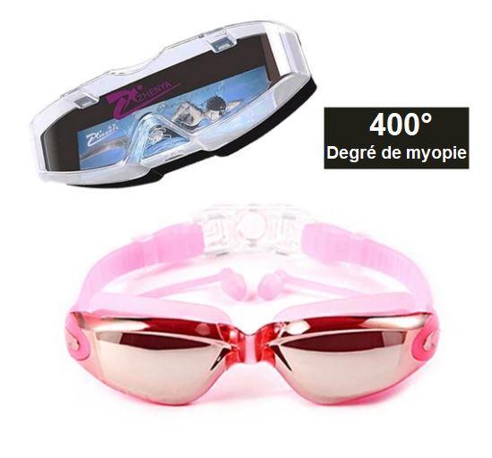 Lunettes de natation myopie rose