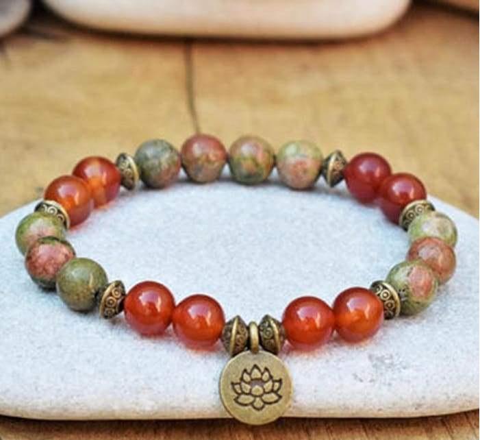 Double bracelet changement Positif en unakite – Image 3