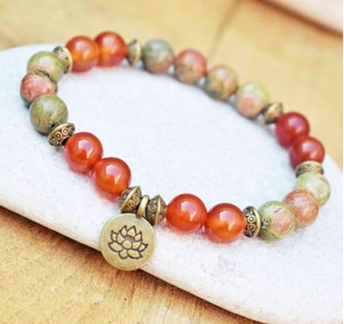 Double bracelet changement Positif en unakite – Image 4