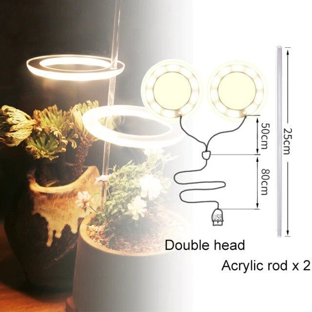 Lampe de croissance Led pour plantes d'intérieur à trois anneaux – Image 6