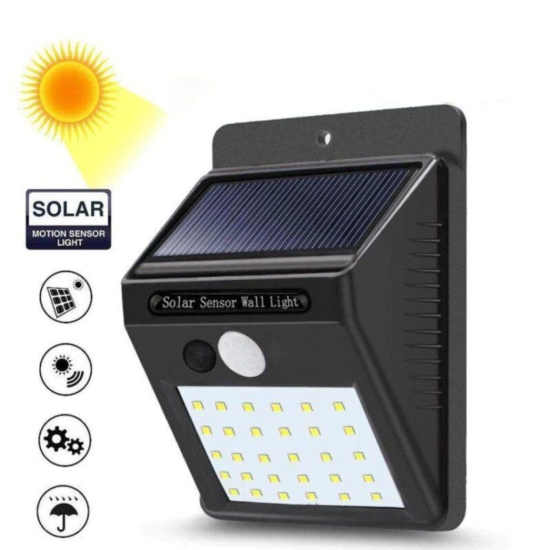 Lampe solaire Murale LED extérieur étanche avec Capteur de Mouvement – Image 4