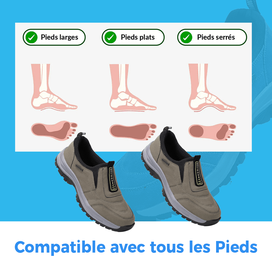Orthoconfort chaussures a enfiler pour hommes soulagement douleur pieds et dos – Image 9