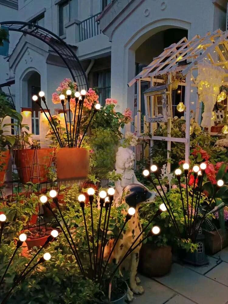 2 lampes solaires de jardin en forme de globe LED à énergie solaire étanches – Image 10