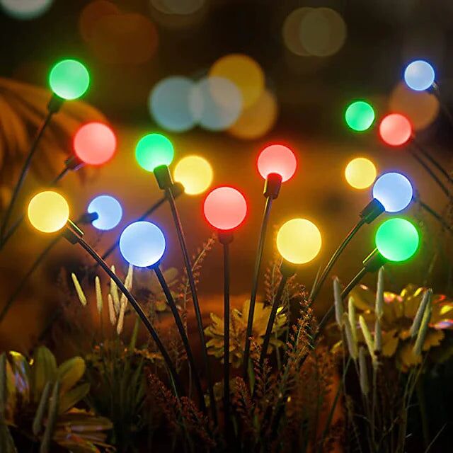 2 lampes solaires de jardin en forme de globe LED à énergie solaire étanches – Image 9