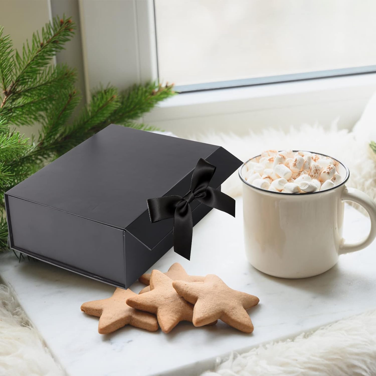 Coffret cadeau magnétique avec couvercle et ruban pour cadeaux – Image 5