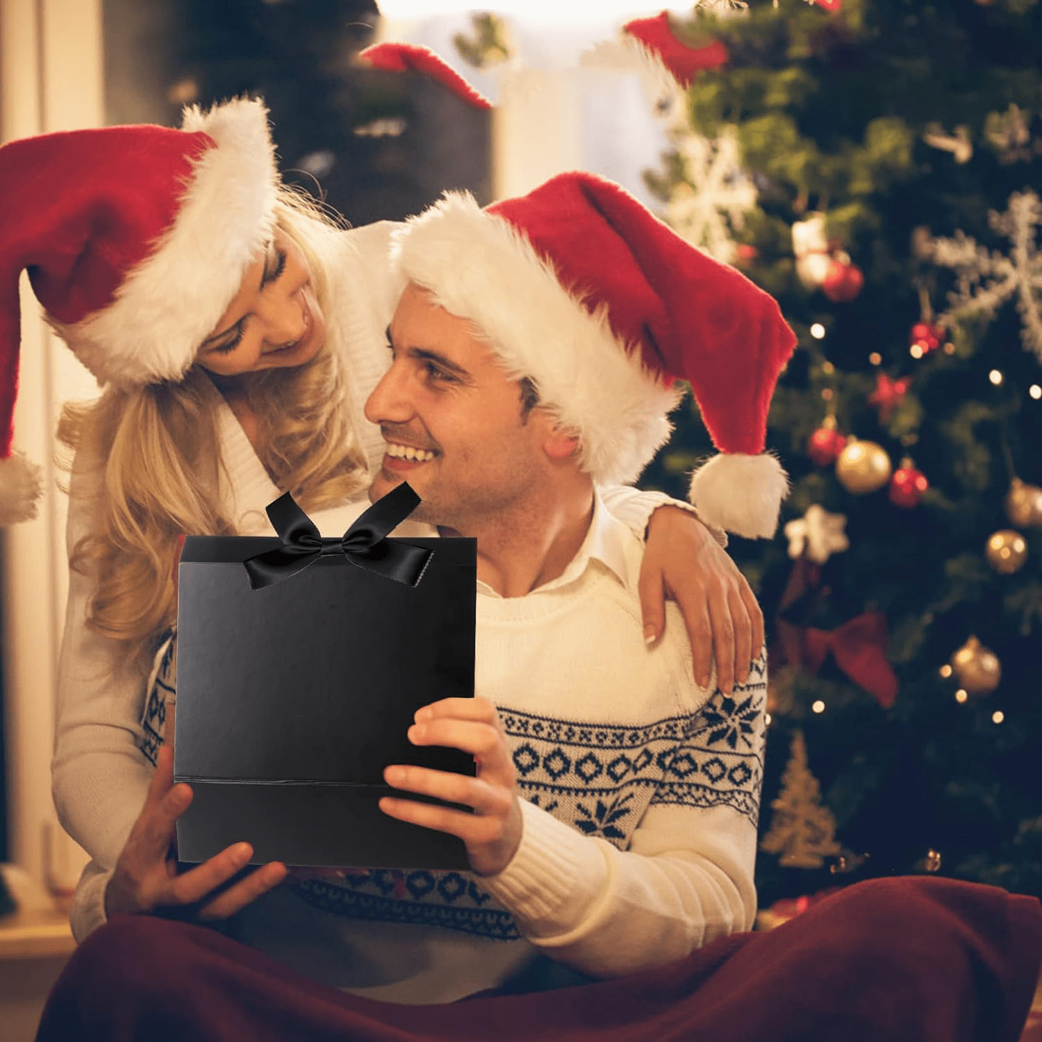 Coffret cadeau magnétique avec couvercle et ruban pour cadeaux – Image 2