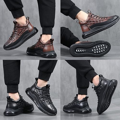 Vinci Chaussures italiennes en cuir à motif de peau de crocodile – Image 2