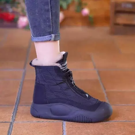 Bottes de neige hautes fourrées en coton imperméables – Image 4