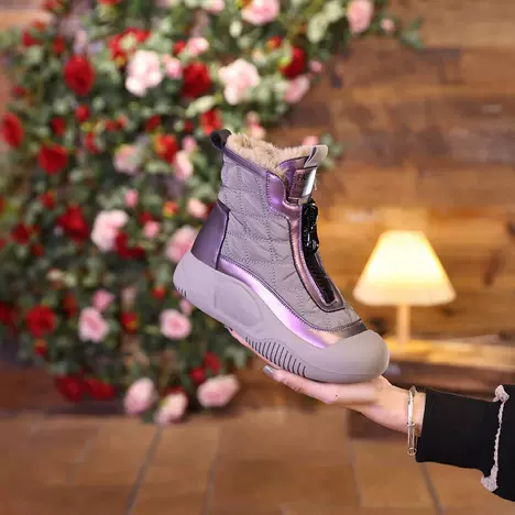 Bottes de neige hautes fourrées en coton imperméables – Image 2