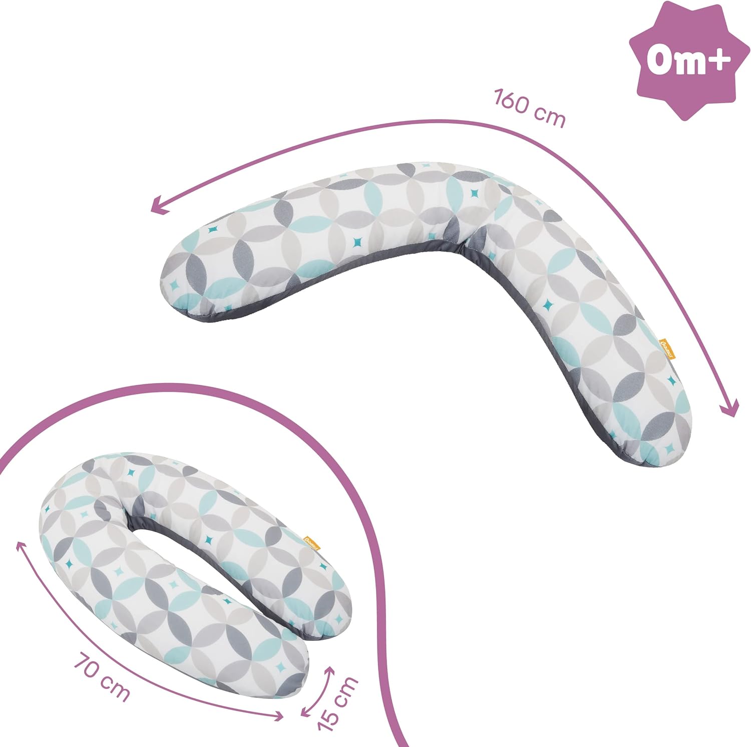 Maintient le bébé à la bonne hauteur pendant l'allaitement ou le biberon