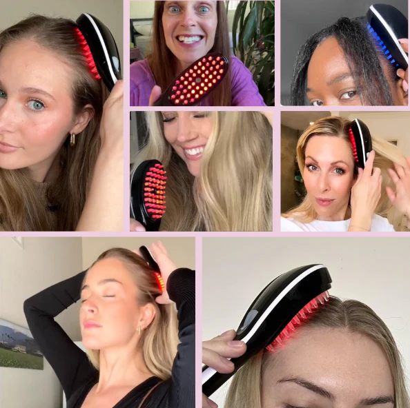 LuxGrow Brosse à cheveux phototherapique repousse des cheveux – Image 3