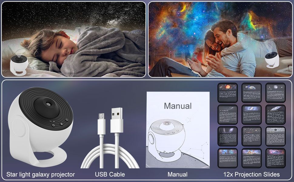 Wallfree skylight Projecteur Galaxie Projecteur d'étoiles Planétarium avec 13 Disques – Image 6