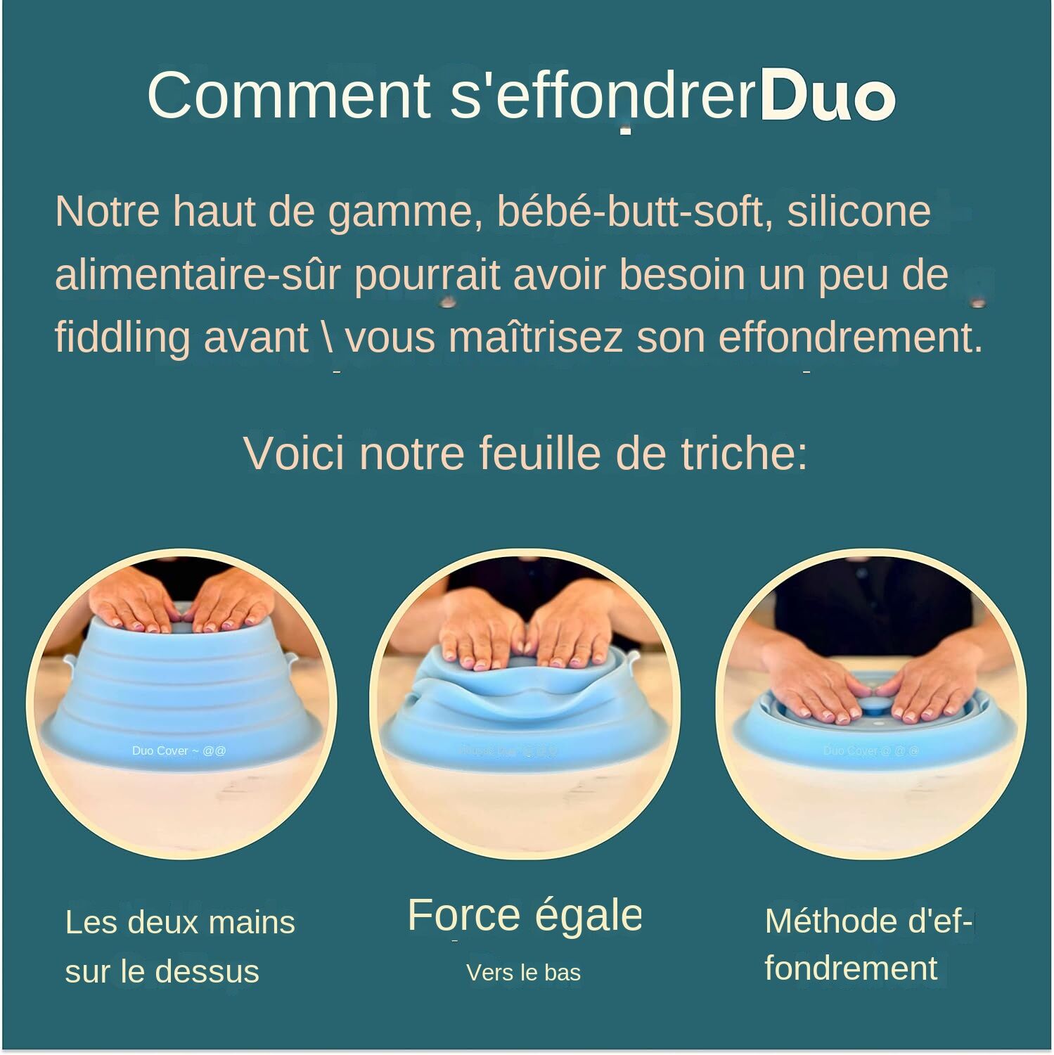 Duo Cover micro ondes en silicone pliable magnetique – Image 4