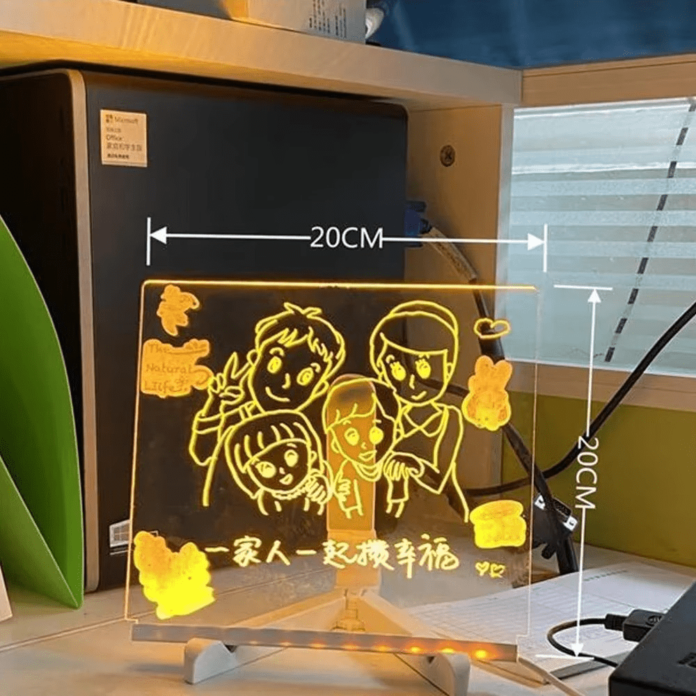 Lumiboard tableau Lumineux LED stylo 7 Couleurs effacable avec support réglable – Image 4