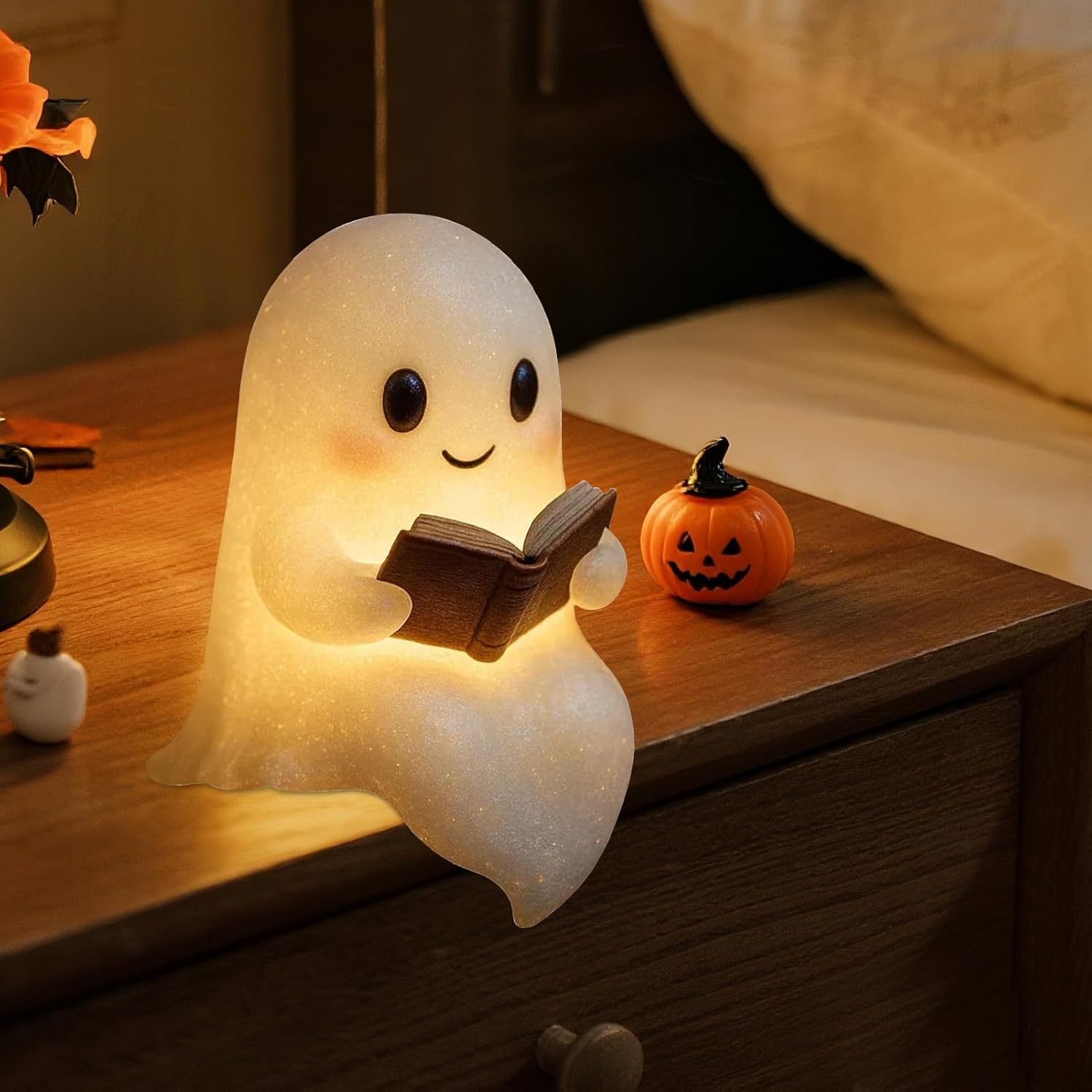 Mise en scène dans une décoration Halloween.