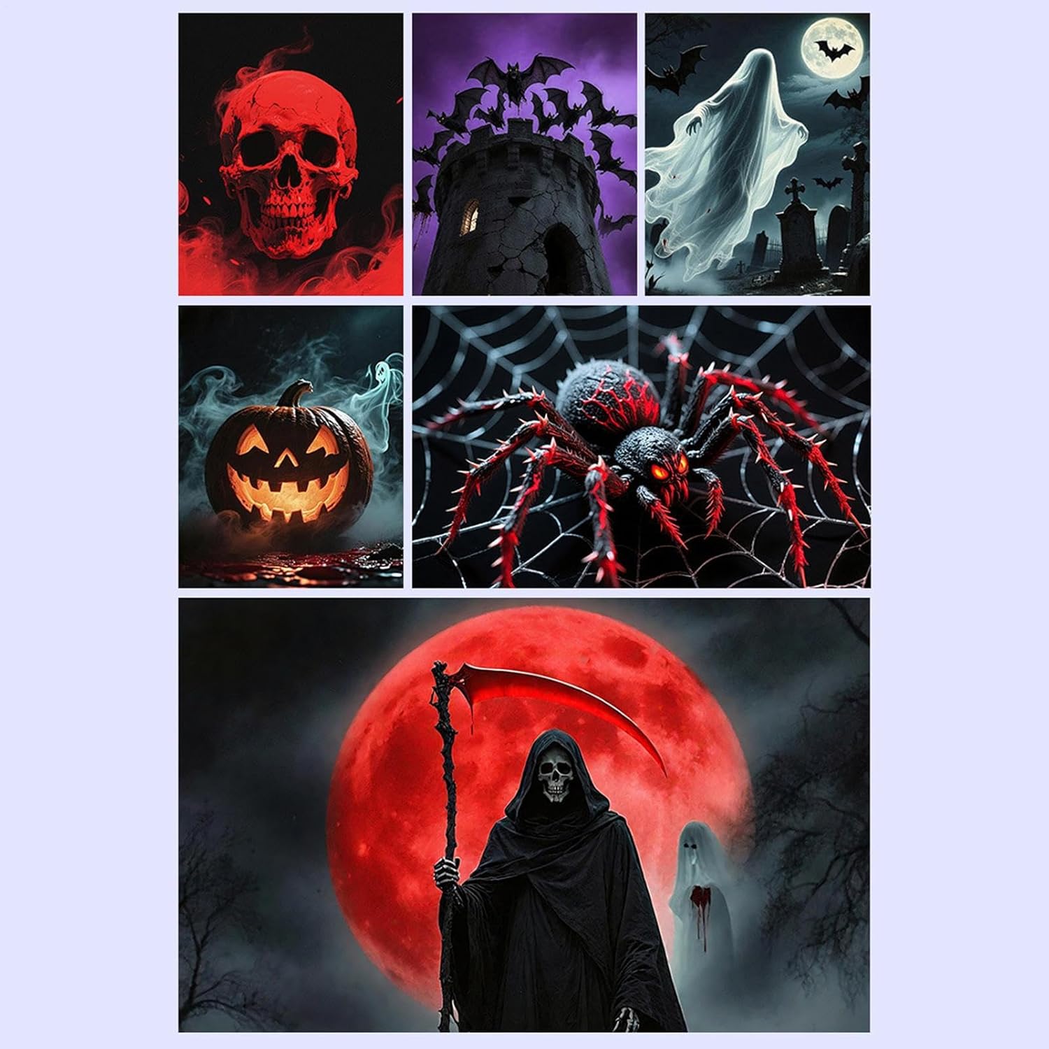 Projecteur d'halloween USB rotatif à 360 degrés lampe LED tête de mort – Image 4