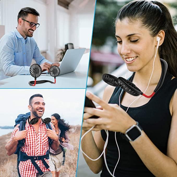 Ventilateur de cou portable à suspension 3 vitesses silencieux - katindi – Image 8