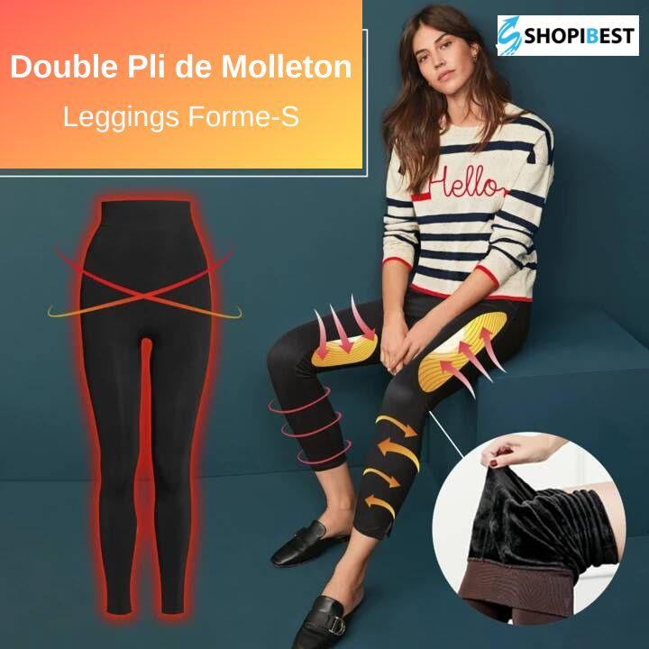 Leggings double pli molletonné - taille unique ( 52cm - 96cm) - leegwin